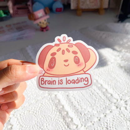 Brain Is Loading Die Cut Sticker (Full Holo/White Matte)