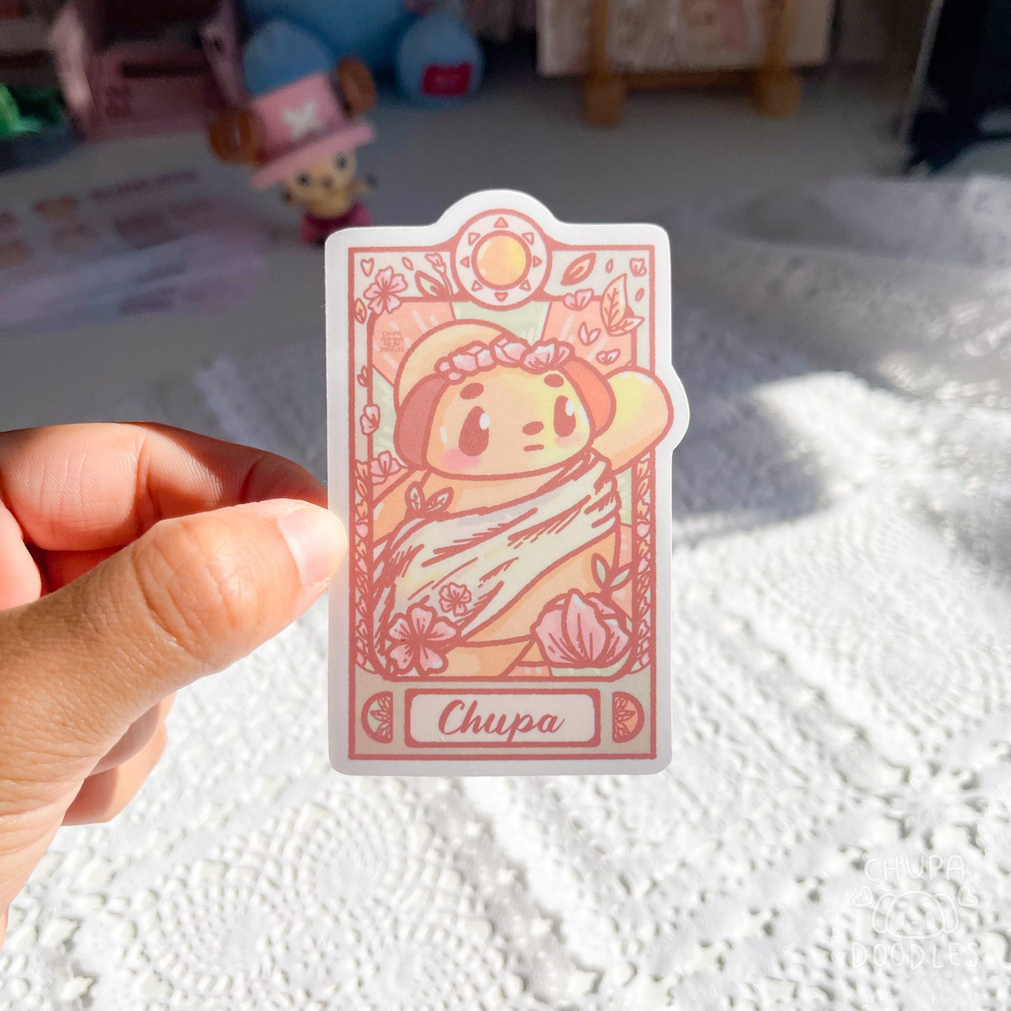 Art Nouveau Chupa Sun Cute Sticker-chupadoodles