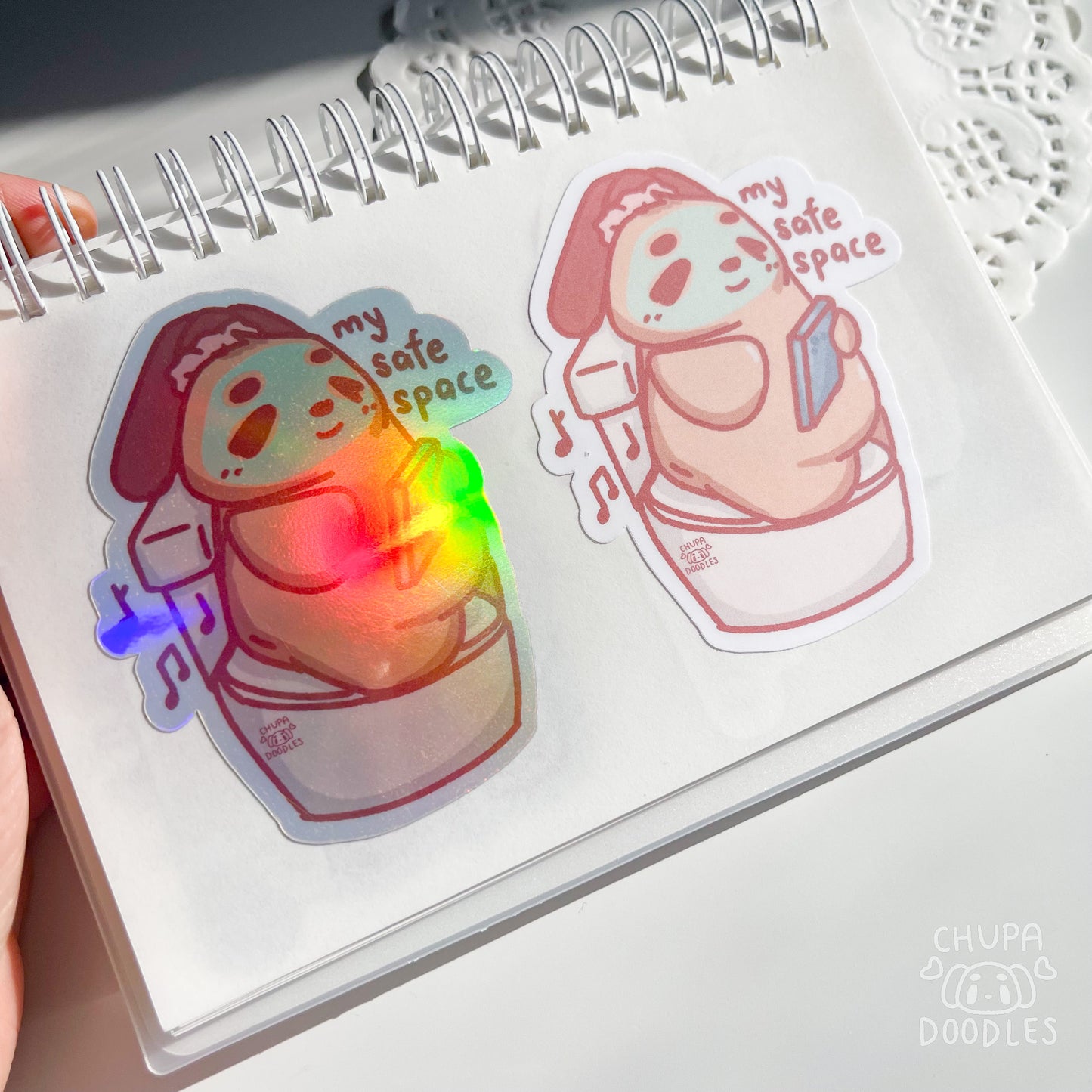 My Safe Space IBS Die Cut Sticker (Full Holo/White Matte)