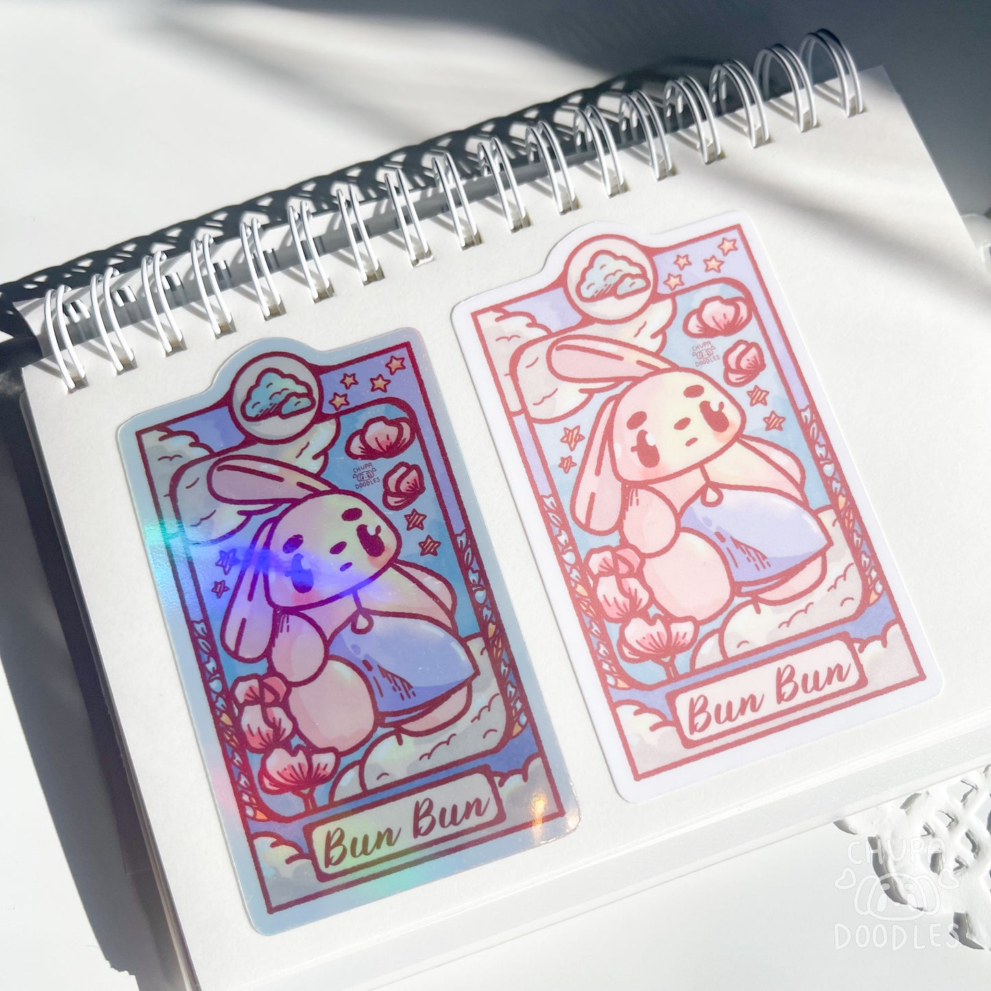 Art Nouveau in Sakura Die Cut Sticker Bundle (Full Holo/White Matte)