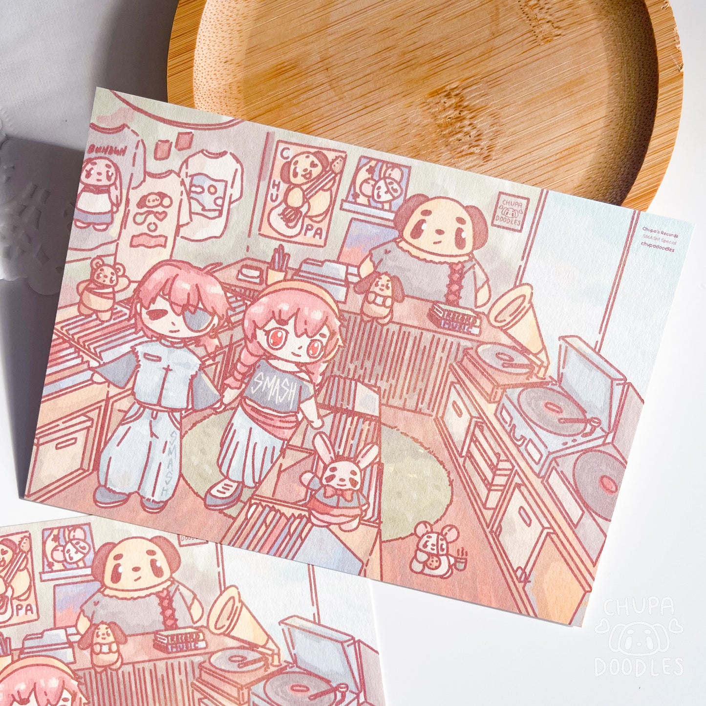 SMASH! Chupa's Vinyl Record Collab Postcard