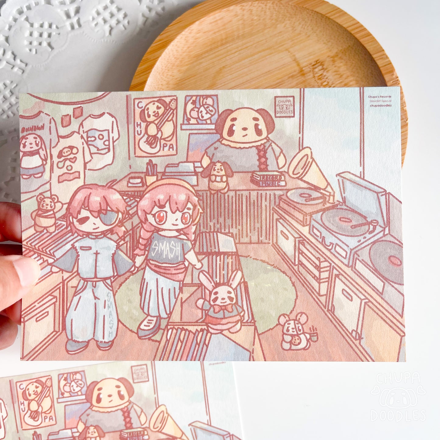 SMASH! Chupa's Vinyl Record Collab Postcard