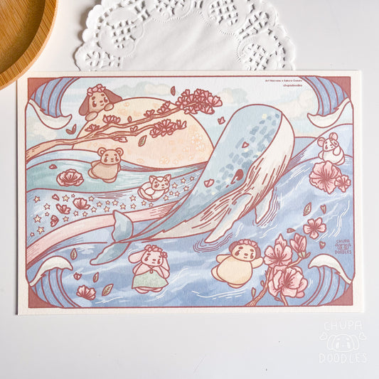 Art Nouveau in Sakura Art Print