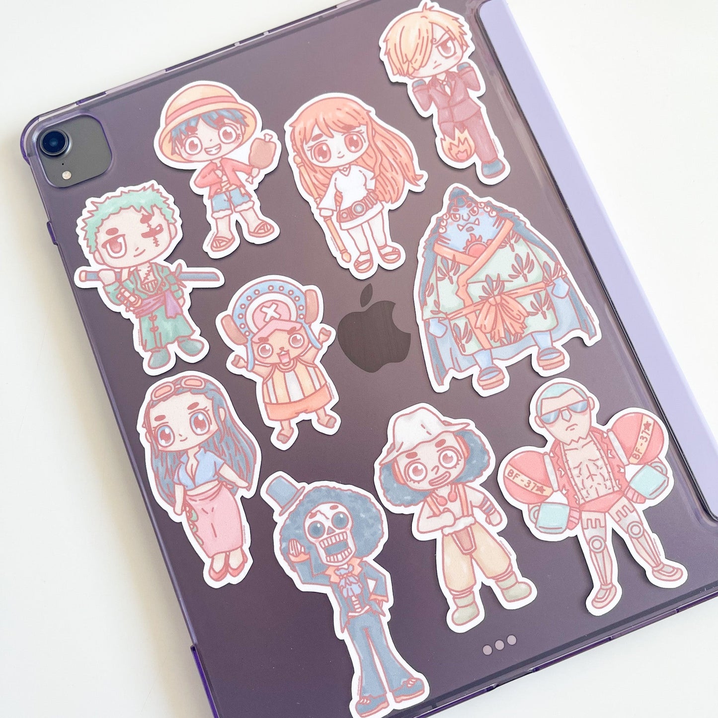 One Piece Crew Die Cut Glitter Sticker Set