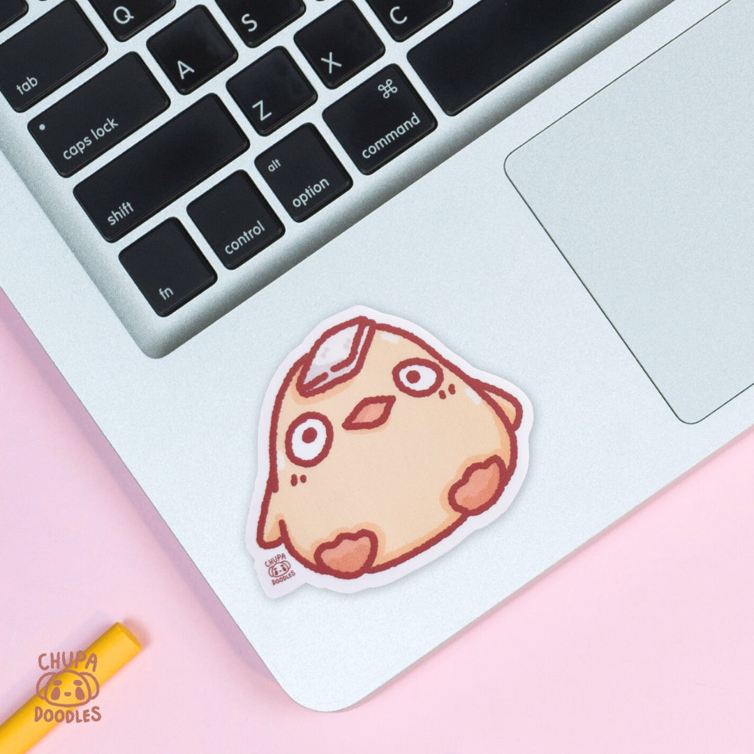 Duck With Towel Die Cut Sticker (Matte Finish)