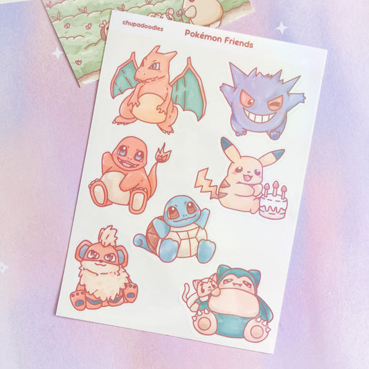 Pokemon Friends Holo Sticker Sheet (Pokemon)