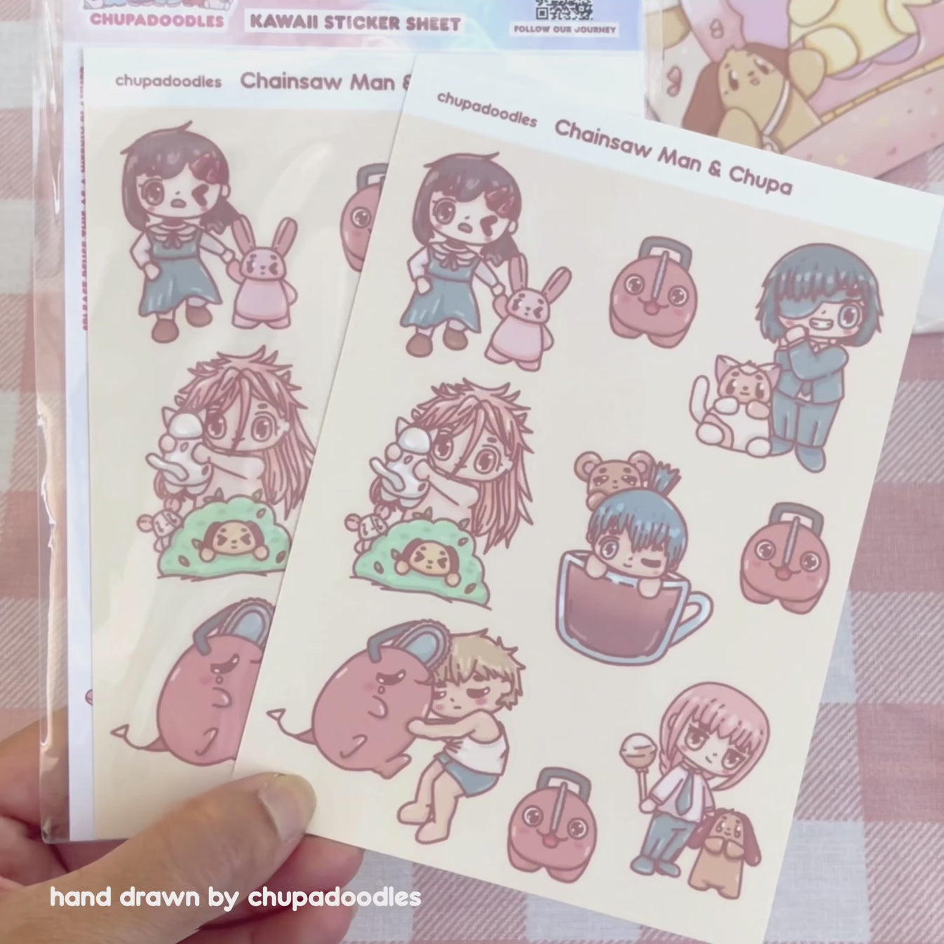 Chainsaw Man Sticker Sheet Kawaii Stationery Australia chupadoodles