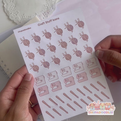 Craft Time Planner Cute Sticker Sheet