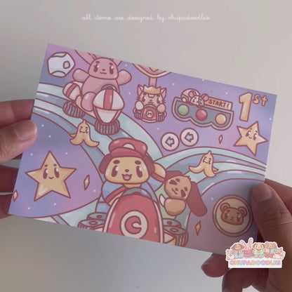Chupa Family Game Kart Postcard