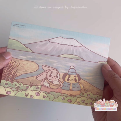 Chupadoodles Mount Fuji Postcard