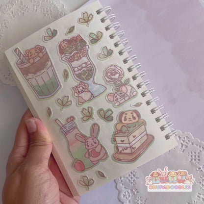 Matcha Forest Cafe Holo Sticker Sheet