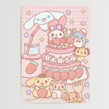 Sanrio & The Chupadoodles Family Art Print