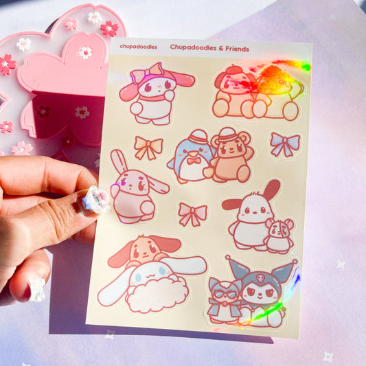 Sanrio & Friends Holo Sticker Sheet