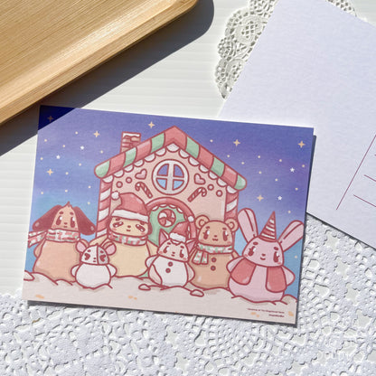 Chupa Family Christmas Gingerbread Postcard