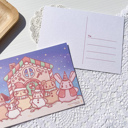 Chupa Family Christmas Gingerbread Postcard