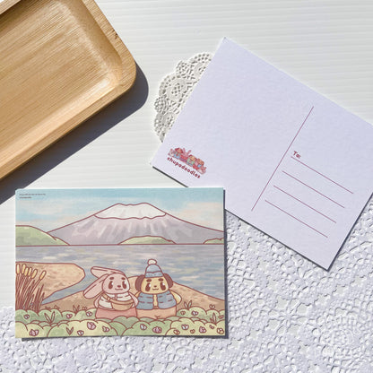 Chupadoodles Mount Fuji Postcard