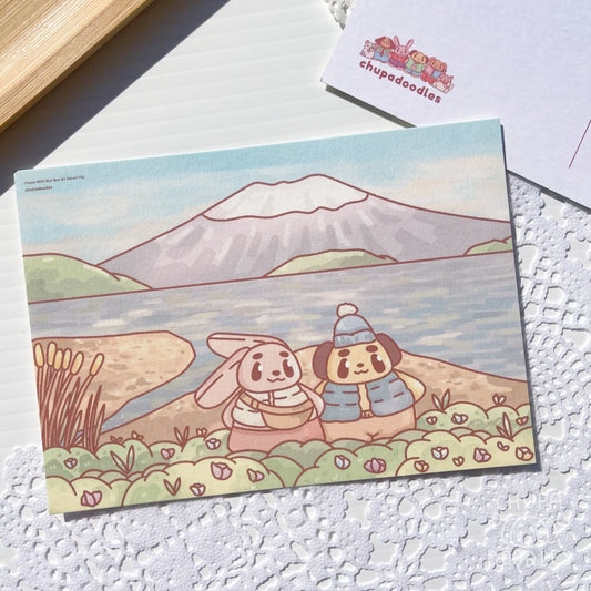 Chupadoodles Mount Fuji Postcard