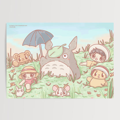 Totoro & Chupadoodles Friends A5 Postcard Print