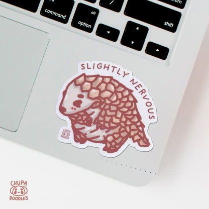 Nervous Pangolin Cute Sticker (Matte Finish)