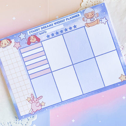 A5 Starry Dreams Weekly Planner Notepad