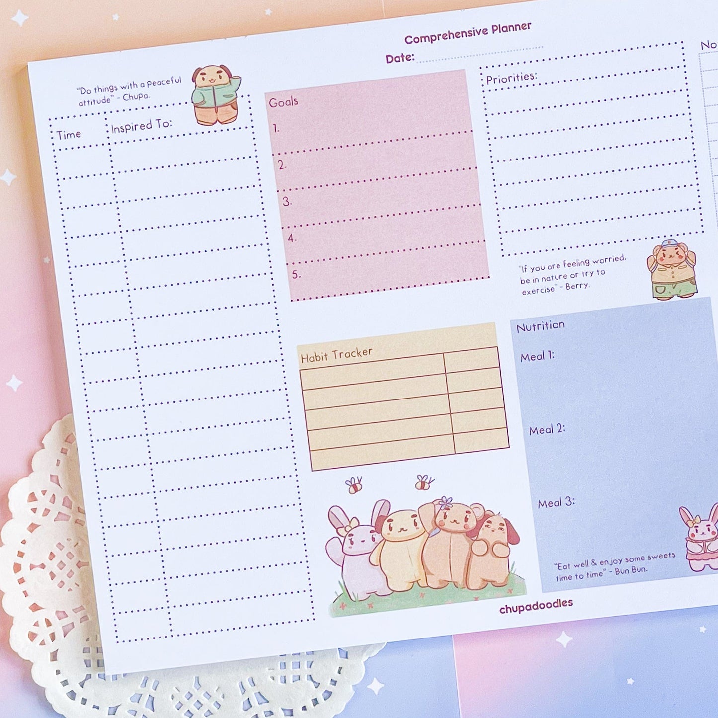 A4 Comprehensive Daily Planner Notepad