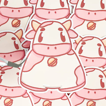 Strawberry Cow Die Cut Sticker