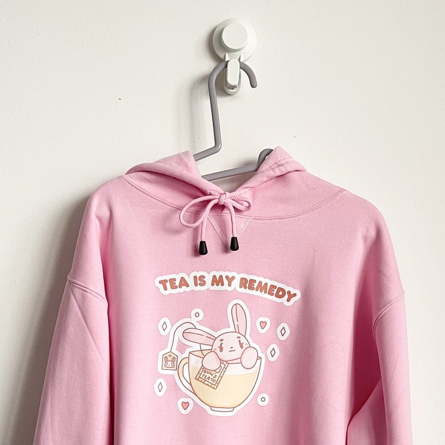 Tea Is My Remedy Pink Hoodie